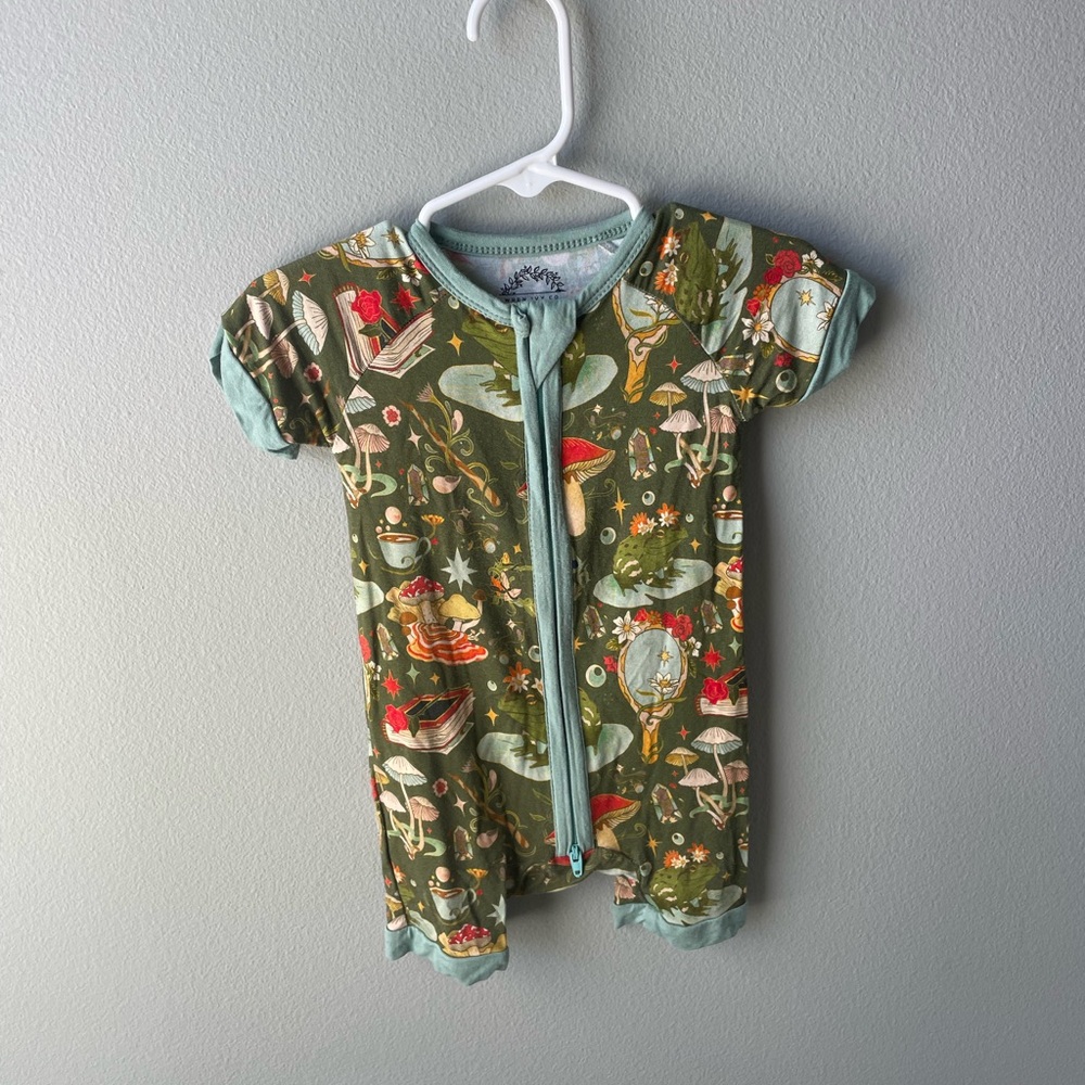 Wren Ivy Co Cottage core Inspired Bamboo Shortie Romper Unisex Print